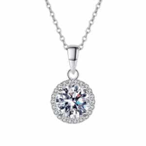 Сребърно колие с Диамант Мойсанит Classy